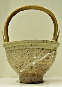 SMALL POTTERY BASKET BY ONTARIO ARTIST
