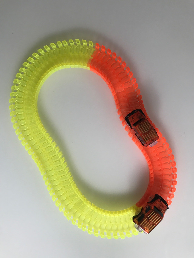 New, Flexible, LED, Fluorescent, Glow-in-the-Dark Car Racing Set in Toys & Games in Bedford