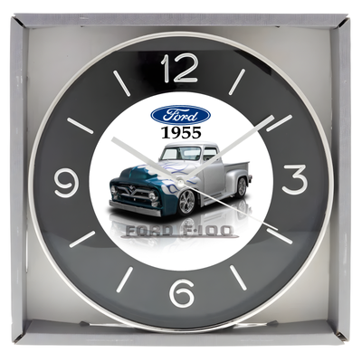Brand new boxed wall clock approximately 10 inches in diameter featuring Custom designed artwork. Cl...