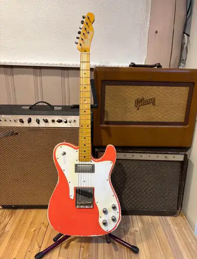 Check out my spectacular Capsule Firebird Telecaster. It has a MJT body, LLollar Firebird neck picku...