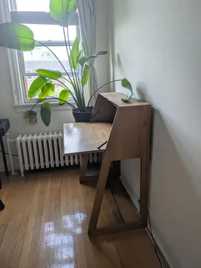 Beautiful, compact, solid-wood, fold-down desk!, View more