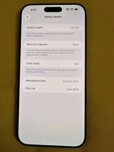 iphone 16 pro max 512gb like new, 100%BH, warranty , View more