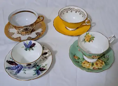 Bone China -Vintage Tea Cups and Saucers, View more