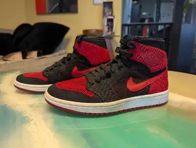 Nike Air Jordan 1 "Flyknit Bred" (6Y/7.5W), View more