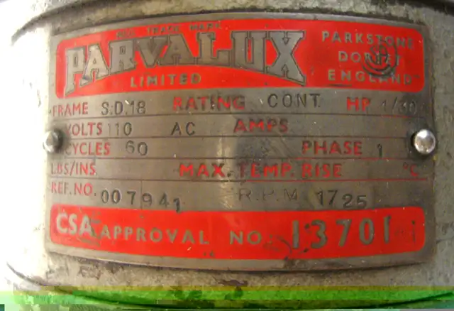 Moteur électrique Parvalux 1/30 hp in Other in Sherbrooke - Image 3