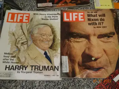 LIFE magazines,  groups  of dates, back to 50s, Nixon,t .t.baby, View more