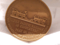 Pacific Railway 1869 -1969 medallion  bronze  fine 