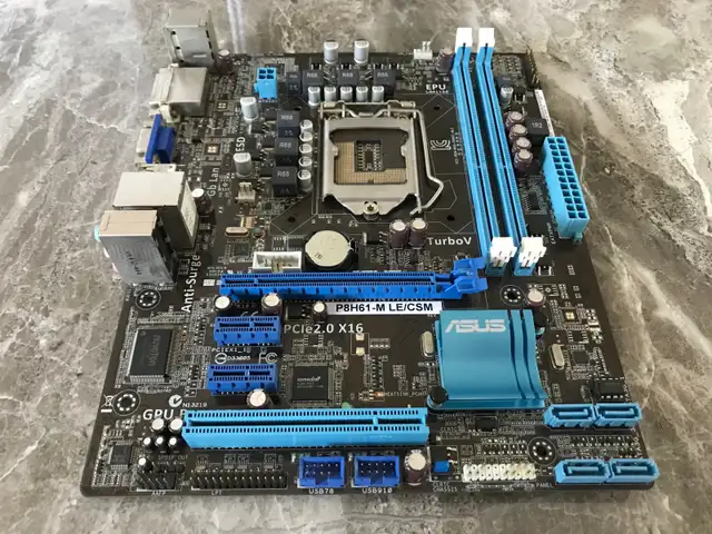 ASUS P8H61-M LE/CSM LGA 1155 Intel H61 Micro ATX Motherboard in System Components in City of Montréal - Image 3