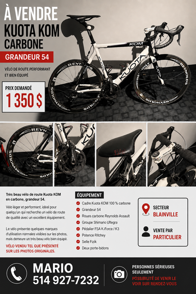 vélo de route Kuota KOM, View more