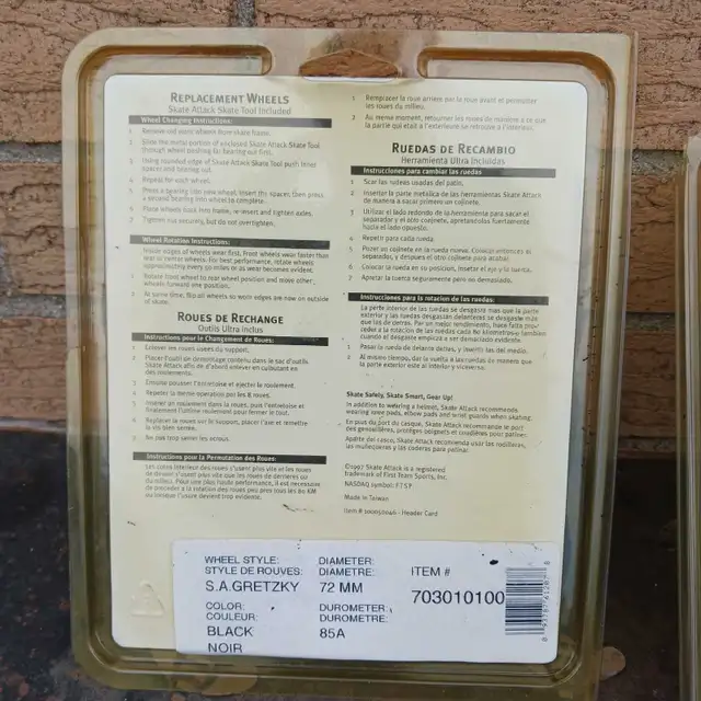 Skate Attack Gretzky 72mm Rollerblade Inline Skate Wheels in Skates & Blades in Windsor Region - Image 5