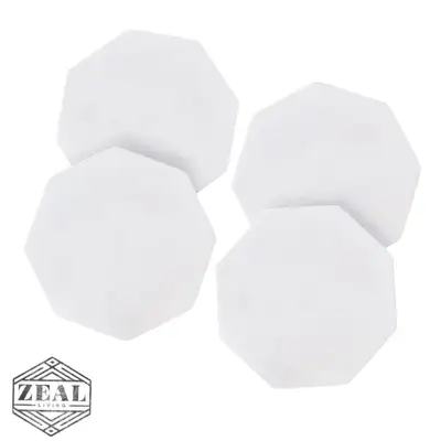 ZEAL LIVING MARBLE GEO COASTER SET (SET OF 4) - BNIB, View more