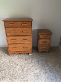Solid wood dresser and night table
