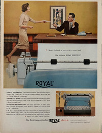 1959 Royal Electric Typewriter Original Ad 