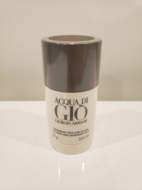 Neuf New Acqua Di Gio Giorgio Armani deodorant stick sans alcool