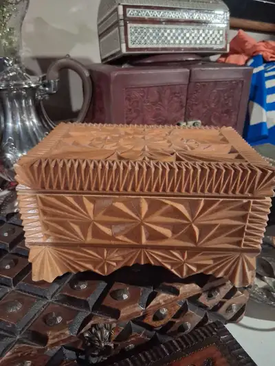 Carved Wooden Box, View more