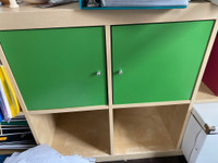 Set of 2 Green IEKA Expedit / Kalax Bookshelf Door Inserts