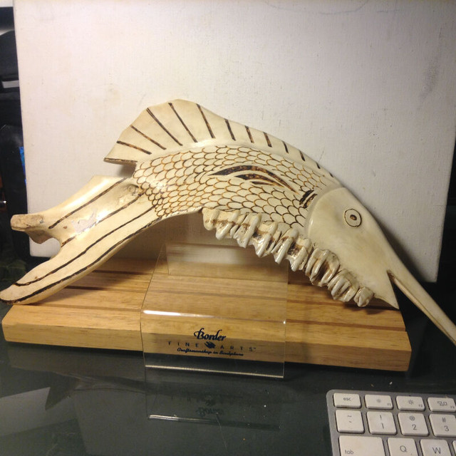 Antique Jawbone/Teeth Fossil Bone Fish Marlin in Arts & Collectibles in Vancouver