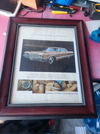 1965 Buick electra framed from magazine 