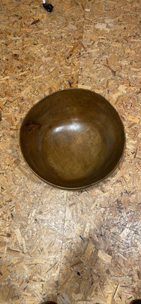 Large walnut wood salad bowl 
