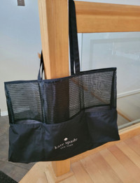 NEW Kate Spade Large Black Mesh Tote Bag