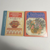 Country cross stitch books lot of two