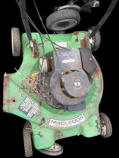Vintage green Macleods lawnmower. I deliver, View more