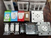 Wall plate, GFCI, Switch, 3-way, Plug, Receptacle, Electric Box