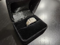 Diamond ring in silver