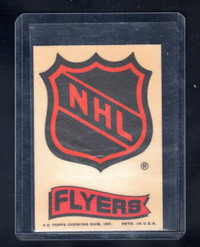 1974-75 Topps Team Cloth Stickers #24 NHL Logo/Flyers