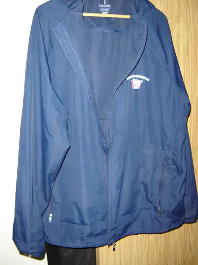Winnipeg Goldeyes ELEVATE light jacket. 100 % polyester. Blue. 3XL. Fits like 2XL. Zipper front clos...