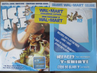 ICE AGE DVD ,TWO DISC + EXCLUSIVE T SHIRT NEW