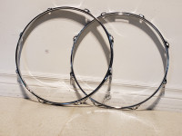 VTG LUDWIG ACROLITE Snare Drum Hoop Set - 2PC Mint Clean 14"