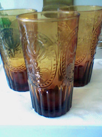 3 Amber glasses from Pier 1 Imports