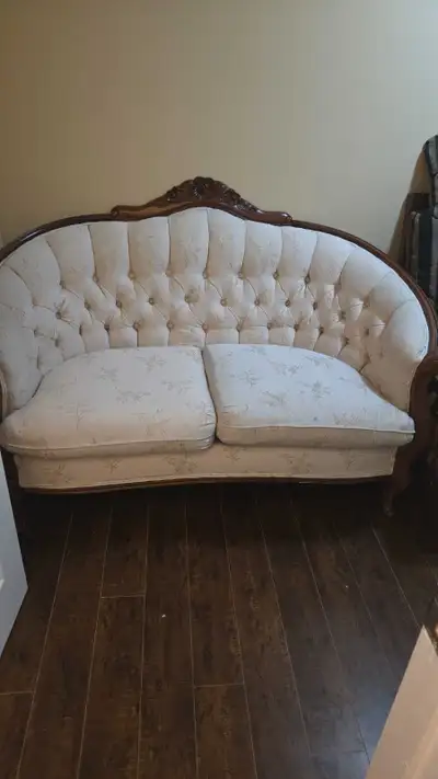 Vintage soft tufted loveseat, View more