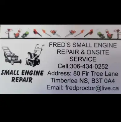 Repairing snow blowers, portable generators, lawn mowers, lawn tractors, Trimmers, chain saws. John...