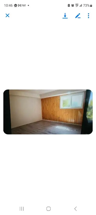 This is a room in a lookout basement that is available for rent. The room features modern flooring,...