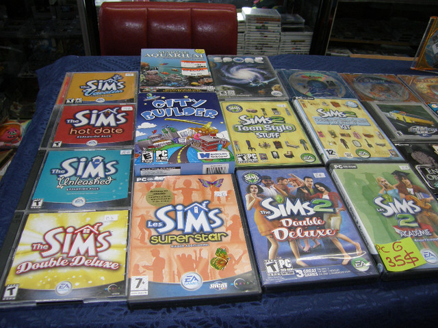 Lot de Jeux Vidéo PC Ordinateur (G) Les / The Sims 1 (6) & 2 (5) dans Jeux pour PC  à Ville de Québec - Image 2