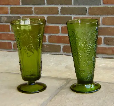 Priced individually at $45 each. These are two very beautiful vintage rich deep green Depression Gla...