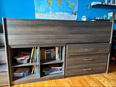Lit Simple Mezzanine avec Rangement - Loft Bed with Storage, View more