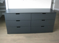 Ikea Nordli Dark Smokey Grey 6 Drawer Dresser