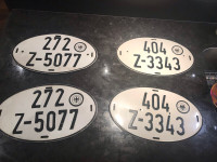 2 PAIRS OF GERMANY AUTOMOBILE LICENSE PLATES - $99 PER PAIR