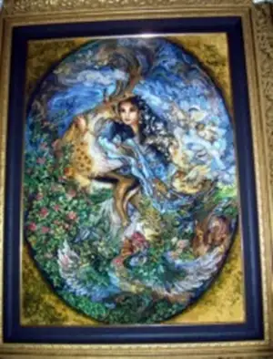 Persian pictorial rugs with a frame, View more