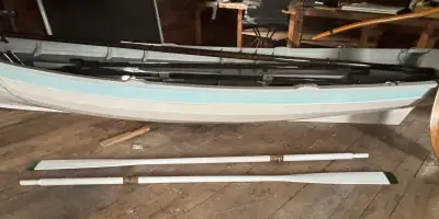 17’ 4” lapstrake planked day sailer. In storage the last two years during which time the following h...