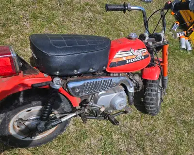 Homda 50 barn find on touched runs drives perfect. Hasn't been touched or restored at all
