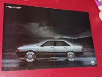 1988 DUNLOP TIRES VINTAGE BRITISH AD WITH AUDI 5000 CD - ANNONCE