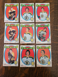 Boston Bruins hockey cards - lot of 9