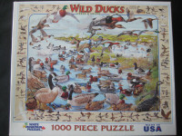 White Mountain Puzzles WILD DUCKS GEESE & SWANS 1000 piece