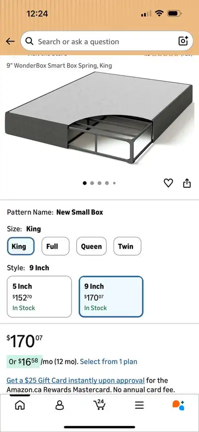 Zinus WonderBox Smart Box Spring King 9”, View more