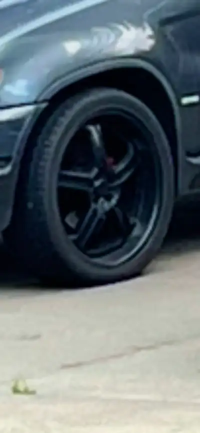 22 inch 5x120 bolt pattern 72.6 hub…in good shape, painted black, chrome rims…pirelli 285 35 tires o...