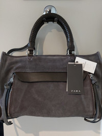 Zara - Leather & suede handbag - NEW